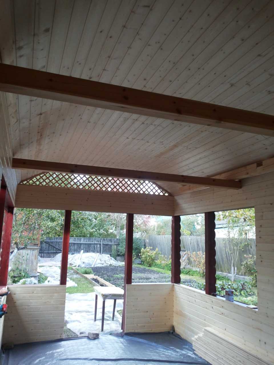Обшивка беседки своими руками на дачи: варианты отделки