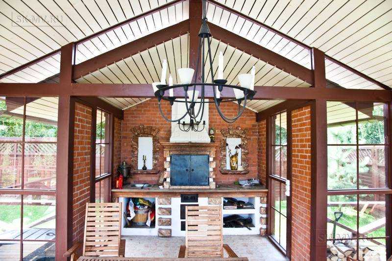 Чем отделать потолок в беседке?