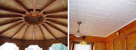 Чем подшить потолок в беседке?