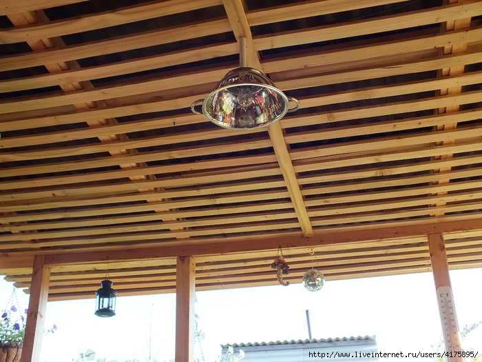 Потолок в беседкеКухня в загородном доме Освещение на веранде Интерьер зимней беседки Терраса в частном доме Отделка потолка на веранде Деревянный потолок в беседке Потолок летней беседки Отделка веранды Натяжной потолок в беседке Интерьер застекленной ве