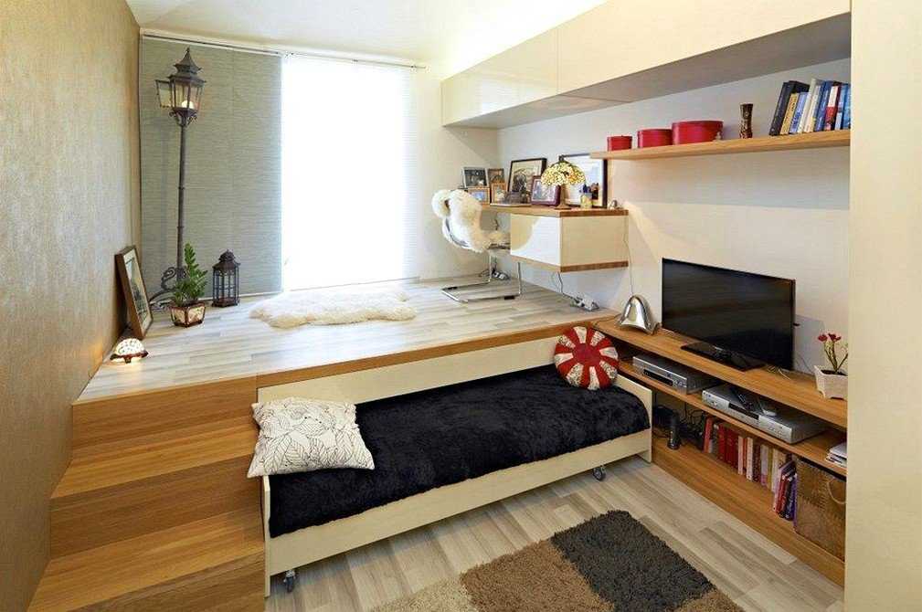 Кровать подиум: 68 фото, разновидности и размеры, как сделать своими руками