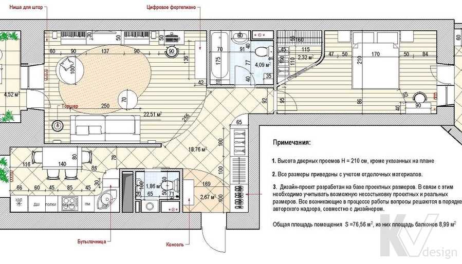 Дизайн двухкомнатной квартиры распашонки +50 фото интерьера
