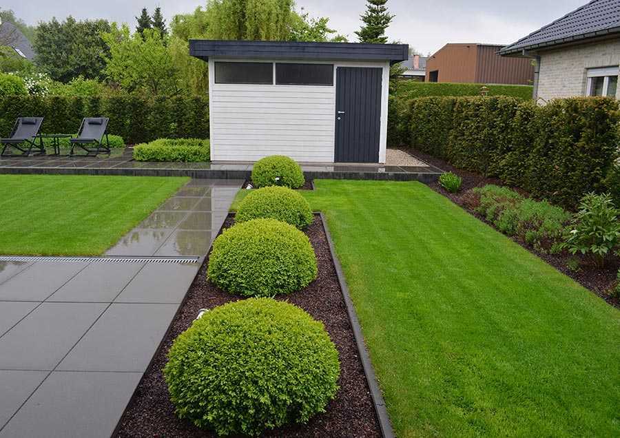 Сад в стиле минимализм, ландшафтный дизайн, фото