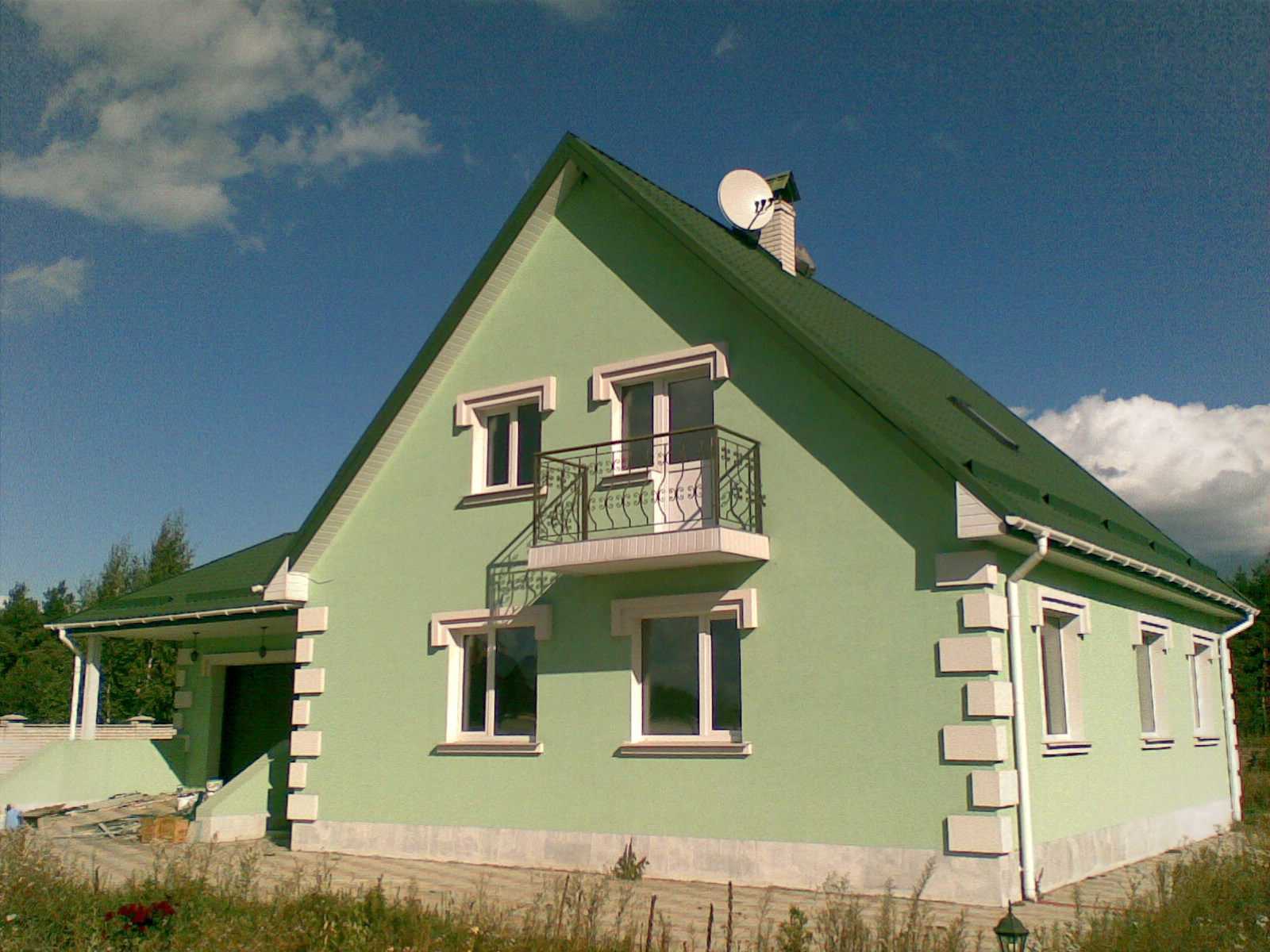 Сайдинг под зеленую крышу