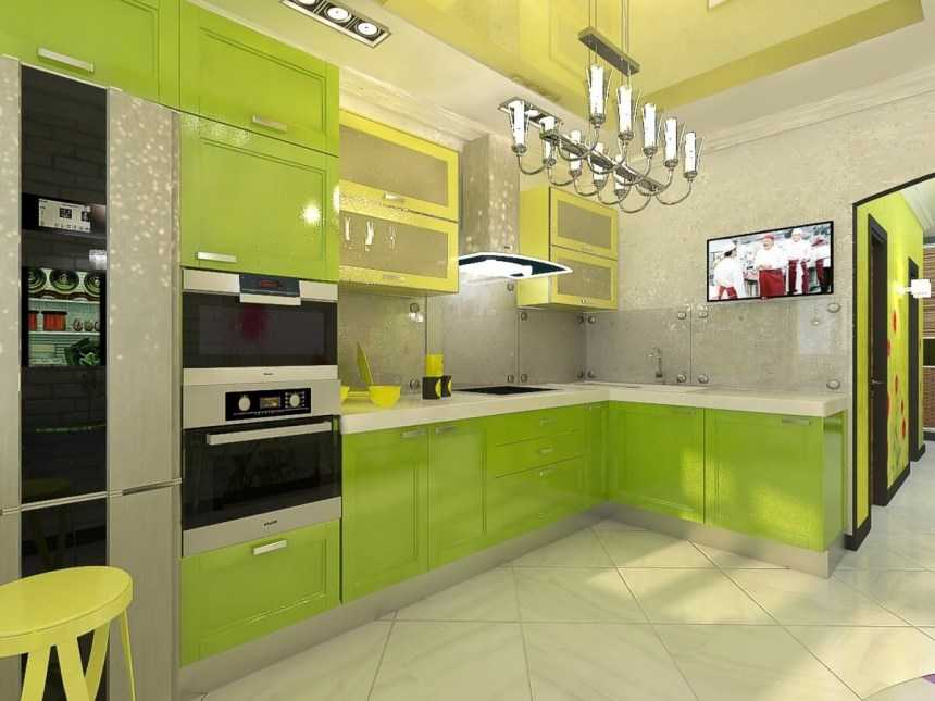 Зеленая кухня - 30 фото дизайна интерьера и сочетаний цветов