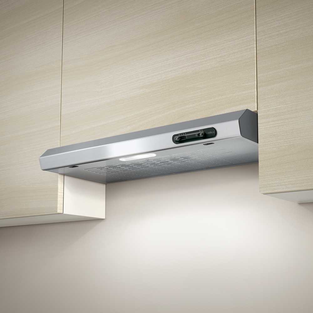 Наклонные вытяжки в интерьере кухни