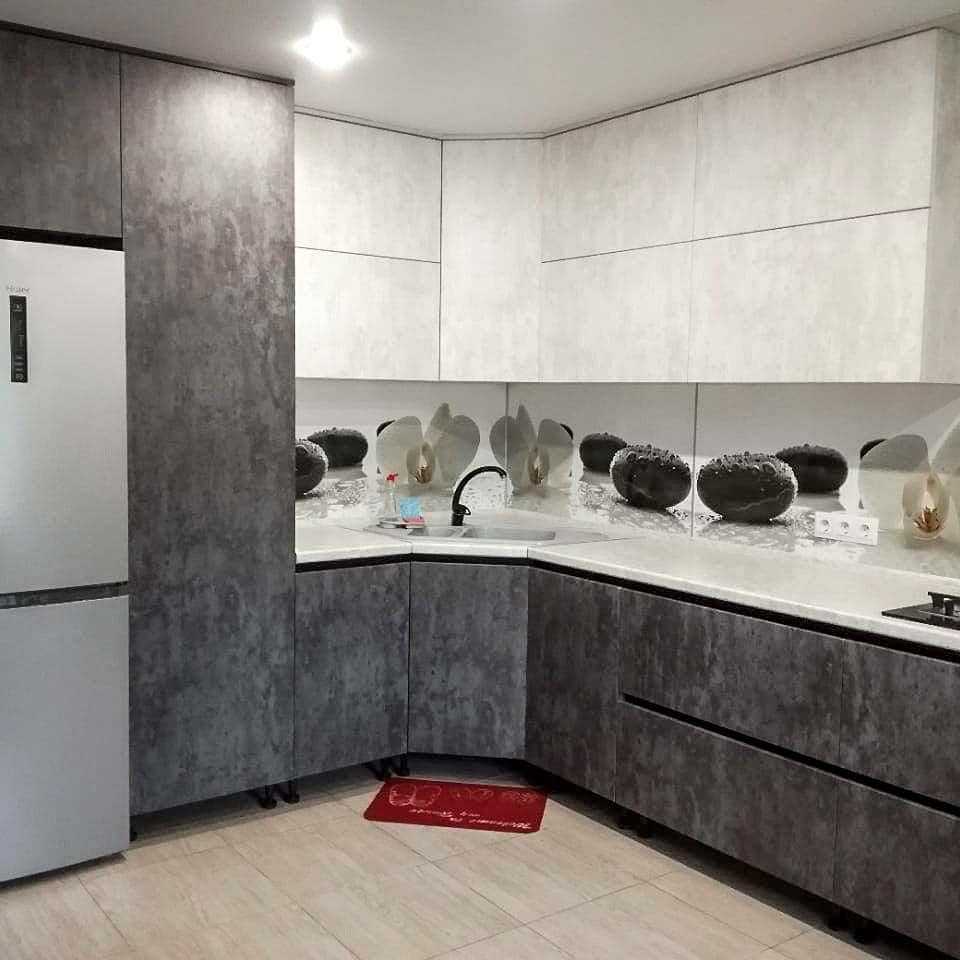 Кухня графитового цвета: примеры серой кухни