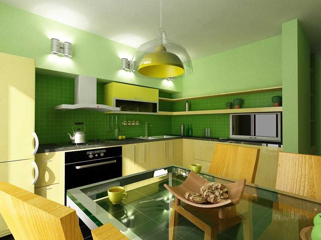 Зеленая кухня (фото): особенности оформления кухни в салатовых и изумрудных оттенках + лучшие варианты по их сочетанию