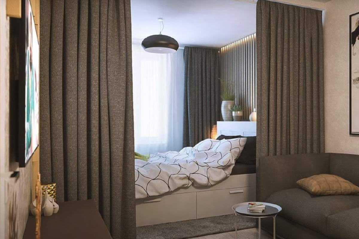 Зонирование шторами - 86 фото оригинальных идей 2020 года!