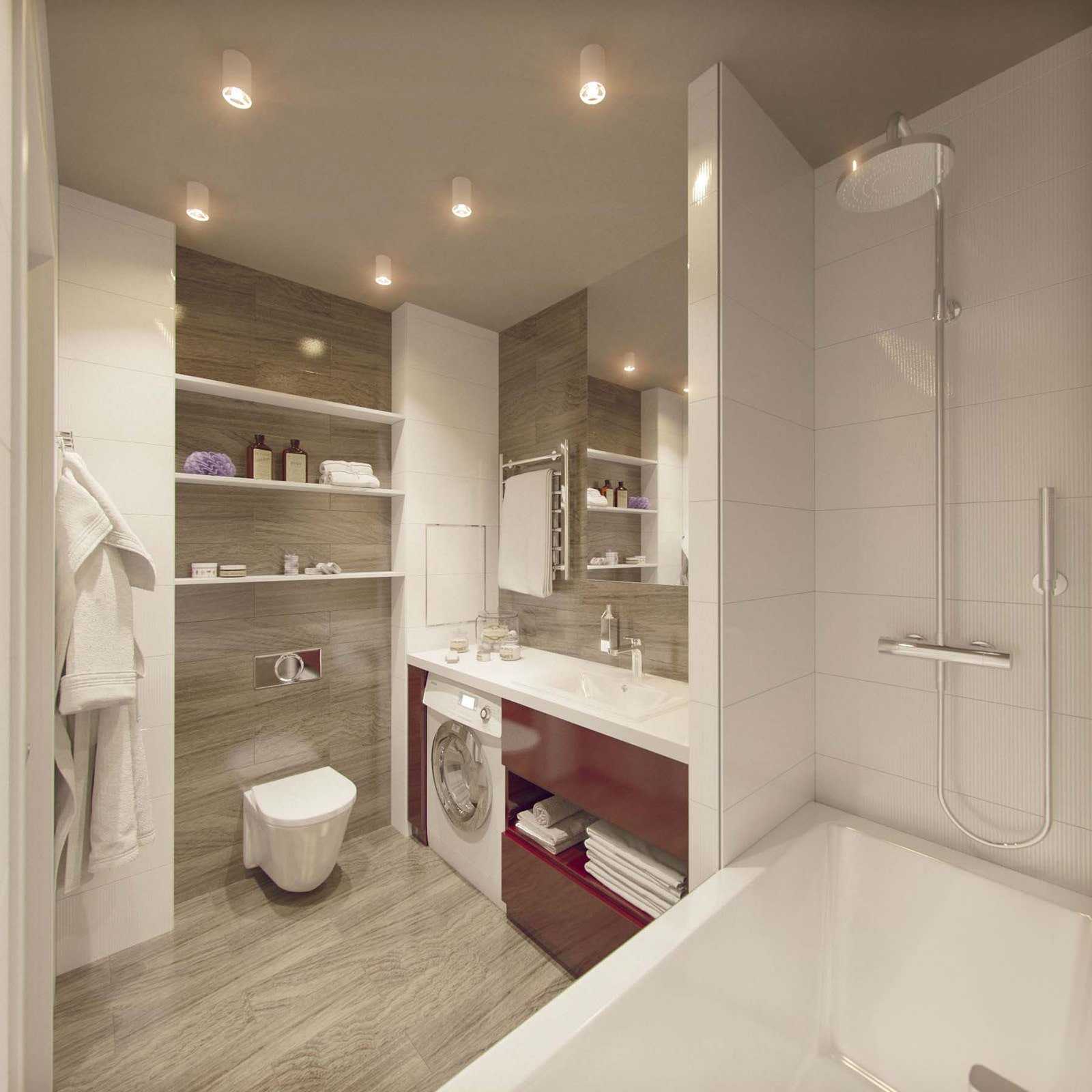 Дизайн ванной комнаты 3 кв м без туалета - 135 фото