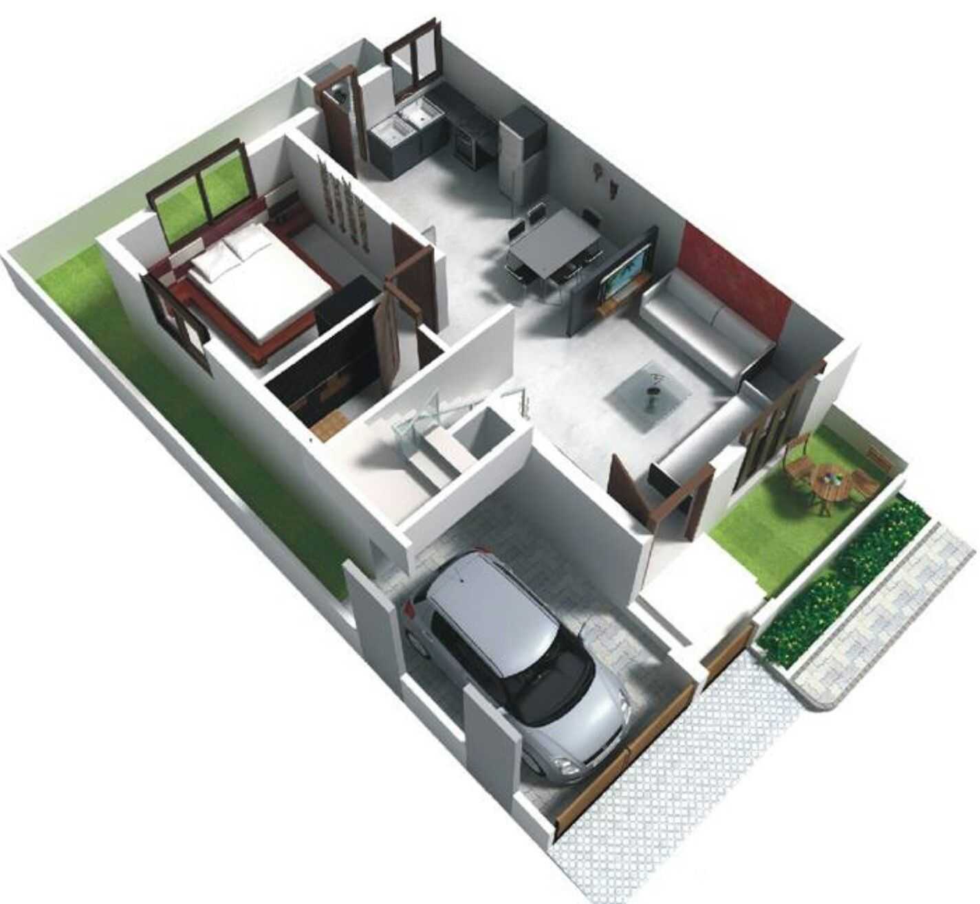 Small House Design (3x6 Meters) план