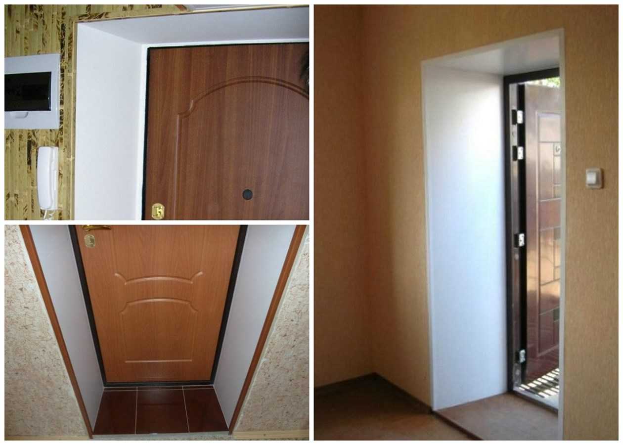Как и чем отделать откосы входной двери?